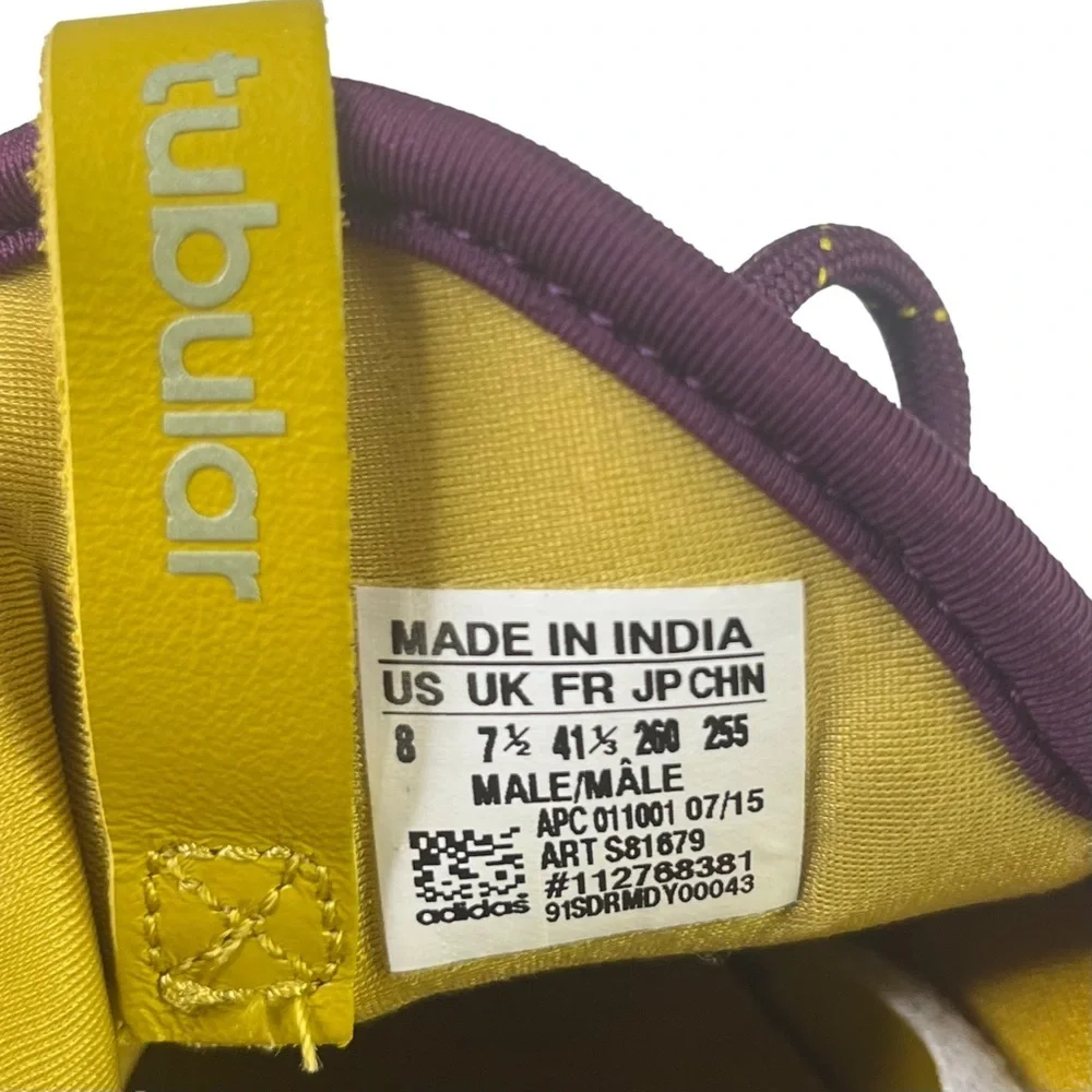 Adidas Tubular Purple Suede‎ Athletic Shoes Mens Size 8